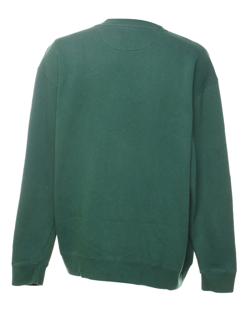 Dark Green Printed Sweatshirt - XL