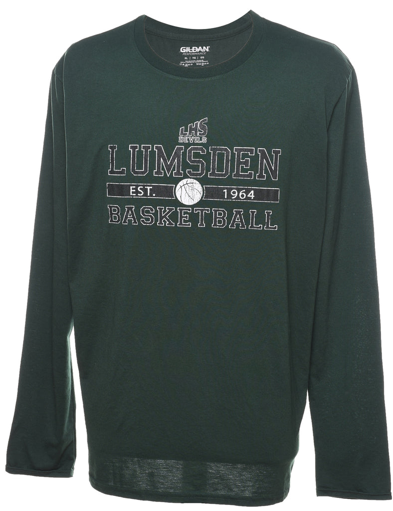 Dark Green Printed T-shirt - XL