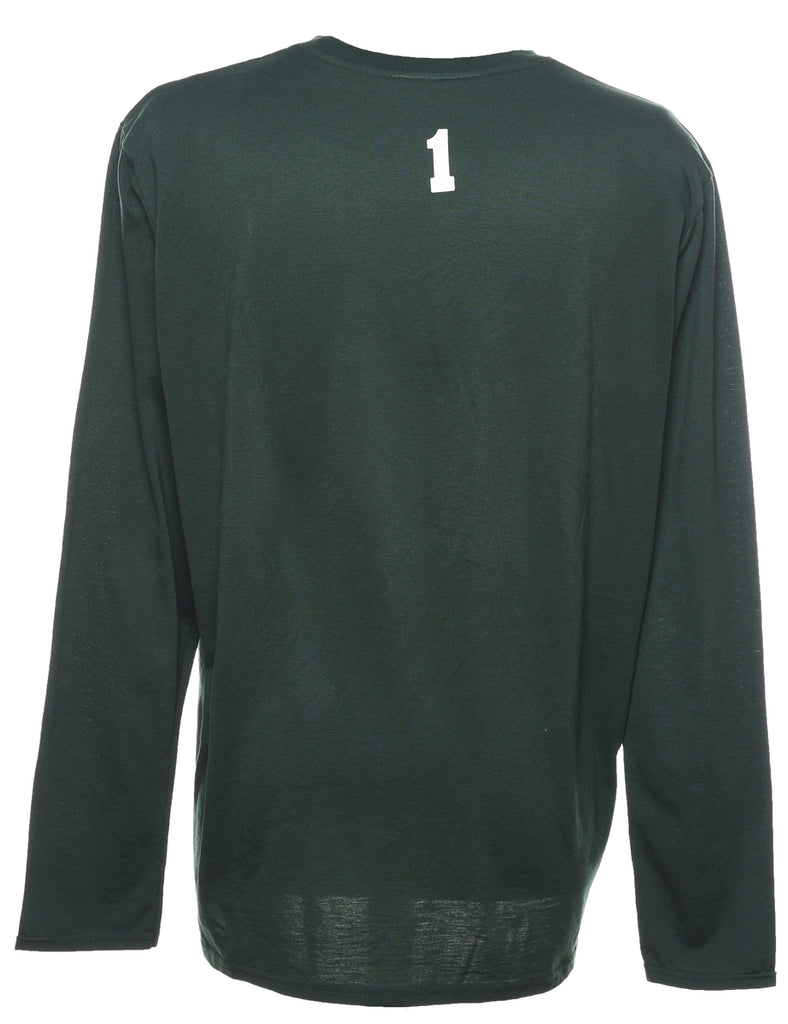 Dark Green Printed T-shirt - XL