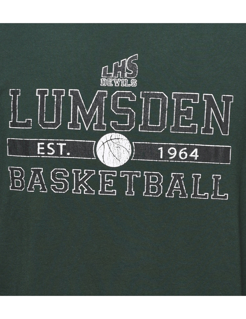 Dark Green Printed T-shirt - XL