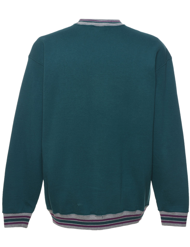 Dark Green Wilson Embroidered Sweatshirt - L