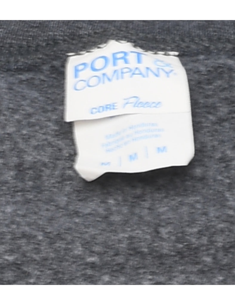 Dark Grey & Maroon CCS Printed Sweatshirt - M