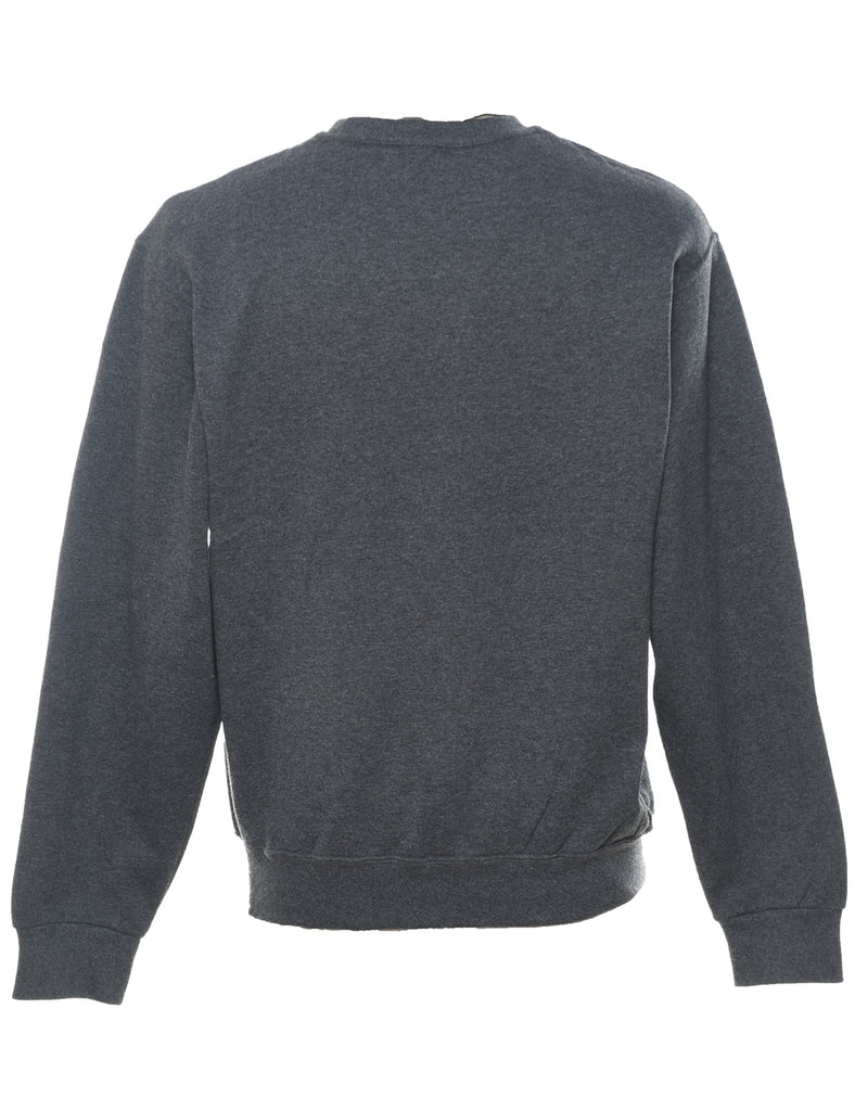 Dark Grey Plain Sweatshirt - M