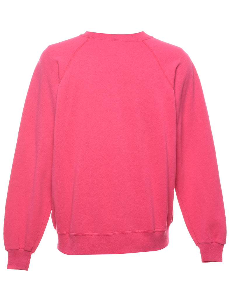 Delaware National Endure Printed 1990s Pink Sweatshirt - XL