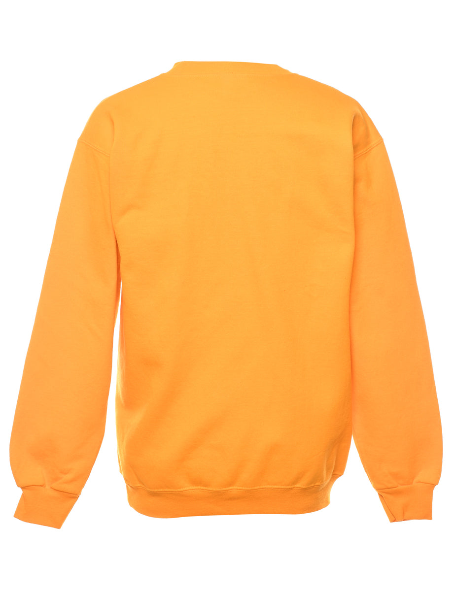 Vintage Demigod In Training Printed Mustard Sweatshirt - S