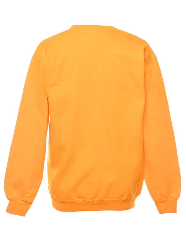 Demigod In Training Printed Mustard Sweatshirt - S