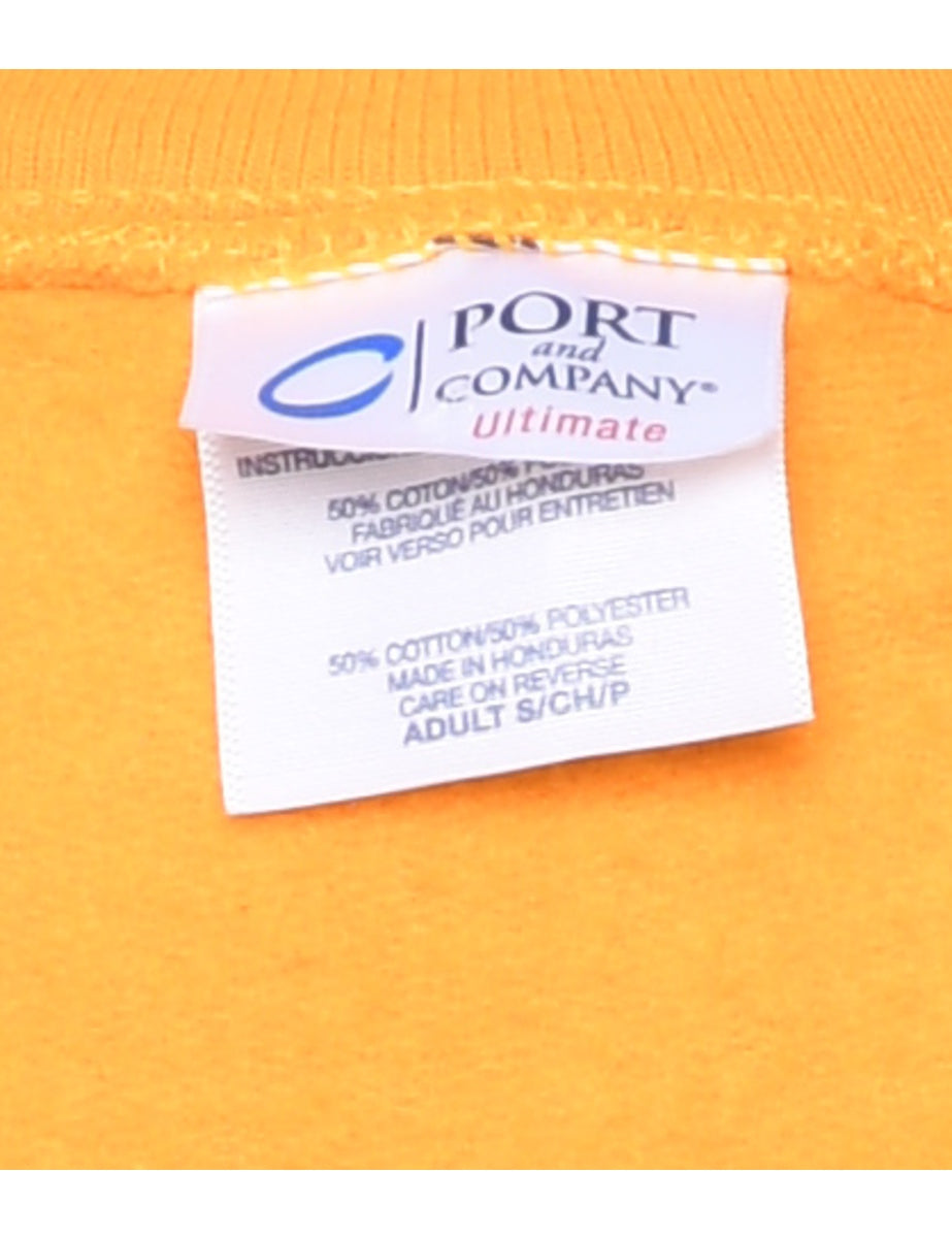 Vintage Demigod In Training Printed Mustard Sweatshirt - S