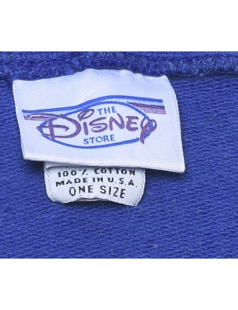 Unisex Disney Disney Blue 1990s Mickey Mouse Cartoon Sweatshirt