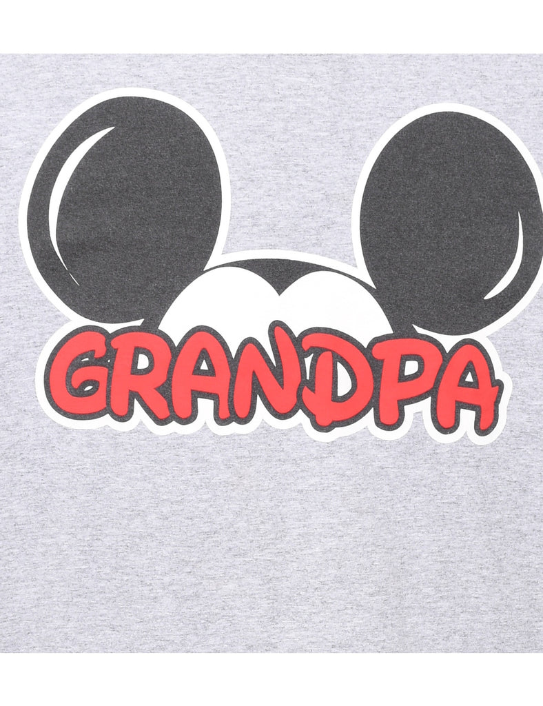 Disney Cartoon Grey T-shirt - XL