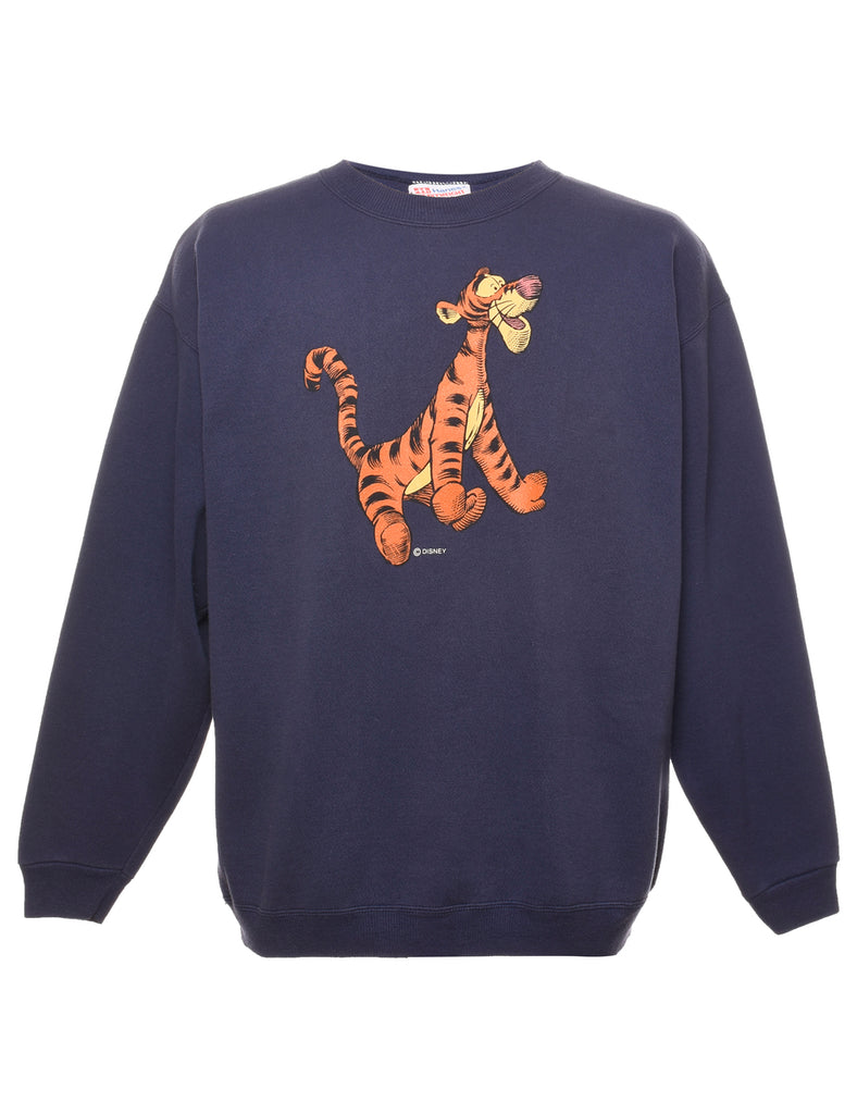 Disney Tiger Cartoon Sweatshirt - L