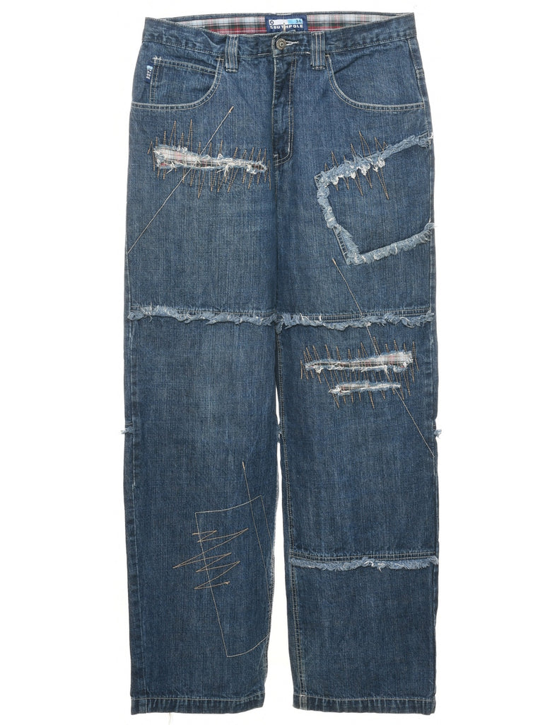 Distressed Tapered Jeans - W34 L31
