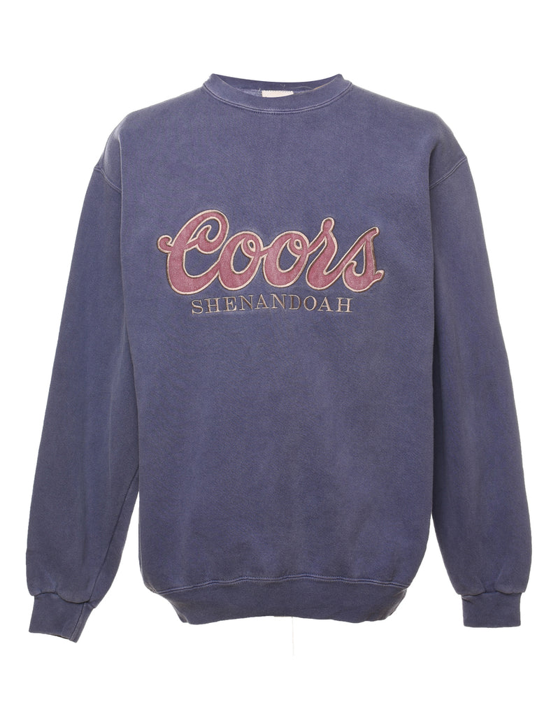 Distressed Vintage Coors Sweatshirt - M