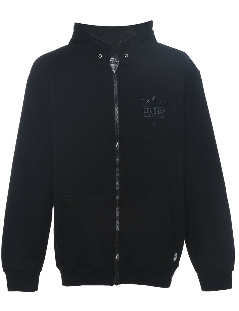 Don Shaw Black Embroidered Track Top - M
