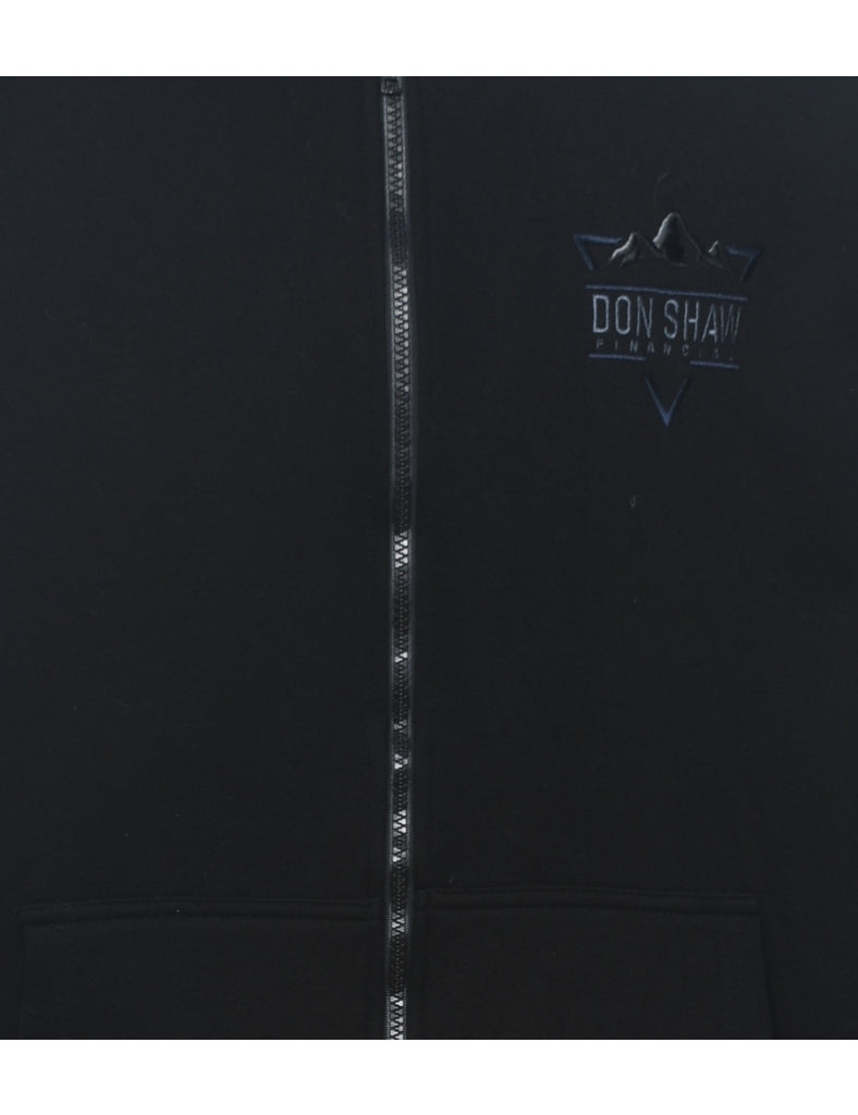 Don Shaw Black Embroidered Track Top - M