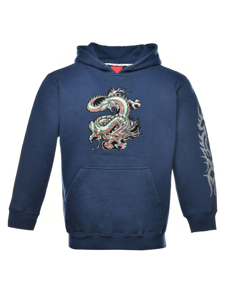 Dragon Animal Hooded Sweatshirt - L