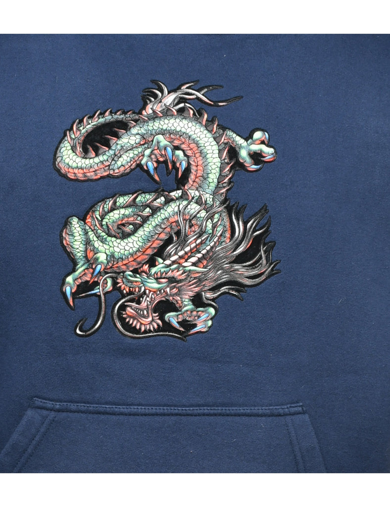 Dragon Animal Hooded Sweatshirt - L