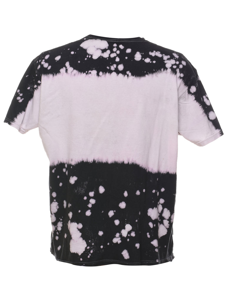 Dragon Design Multi-Colour Tie Dye T-shirt - L