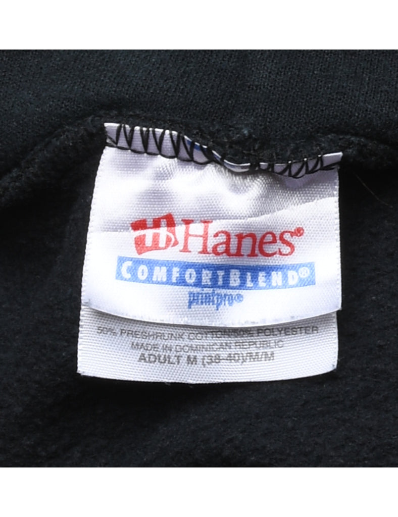 Drummers Printed Black Hoodie - M