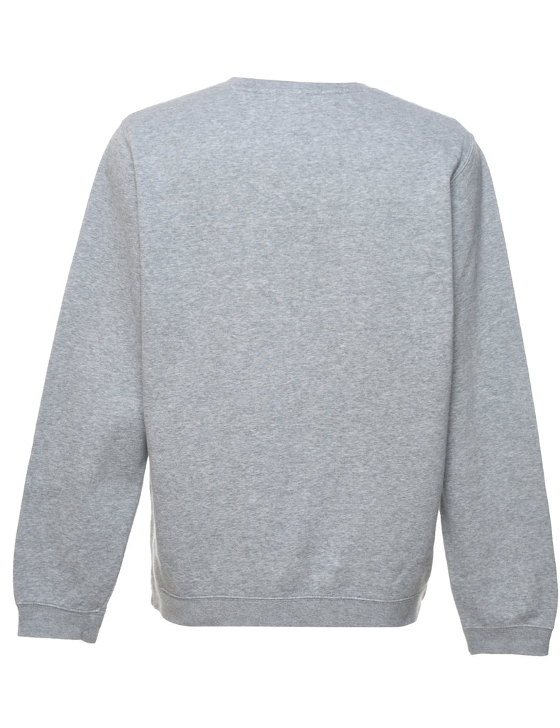 Duke Nike Grey & Blue Printed Sweatshirt - L