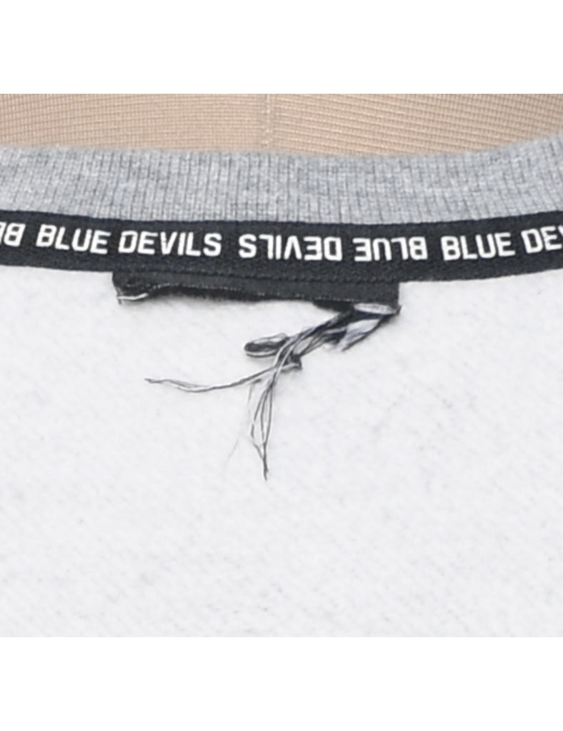 Duke Nike Grey & Blue Printed Sweatshirt - L