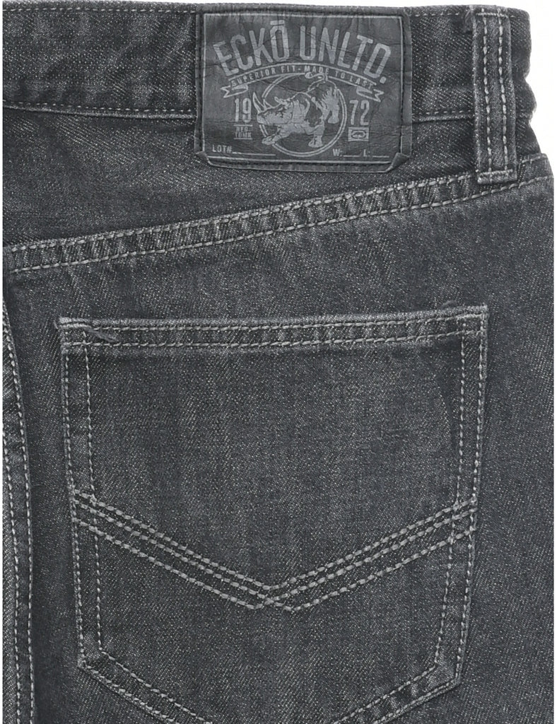 Ecko Untld Dark Grey Straight Fit Jeans - W34 L30