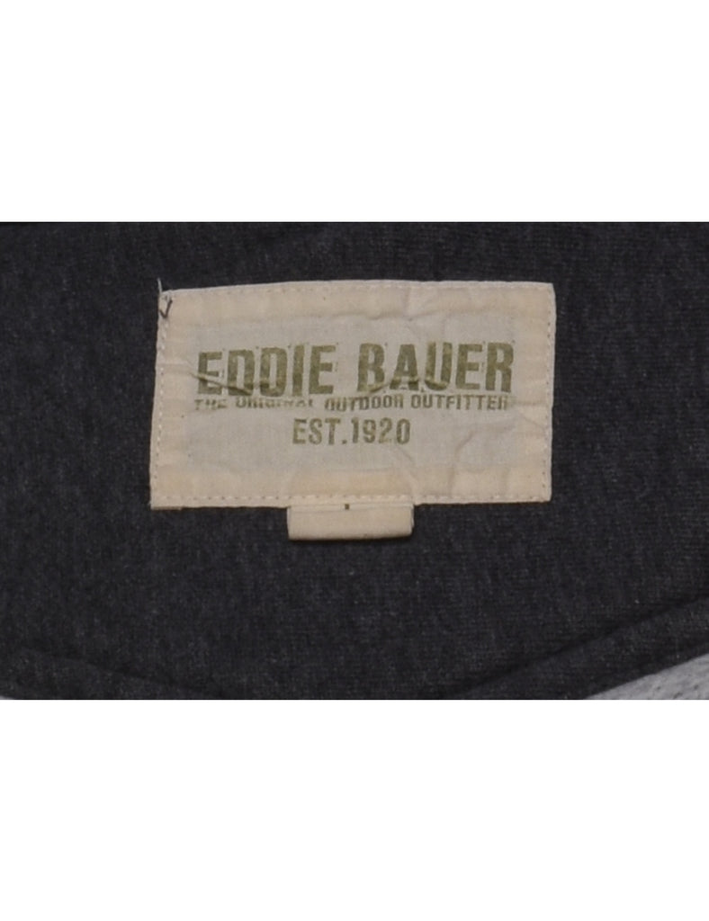 Eddie Bauer Printed Dark Grey & Green Sweatshirt - L
