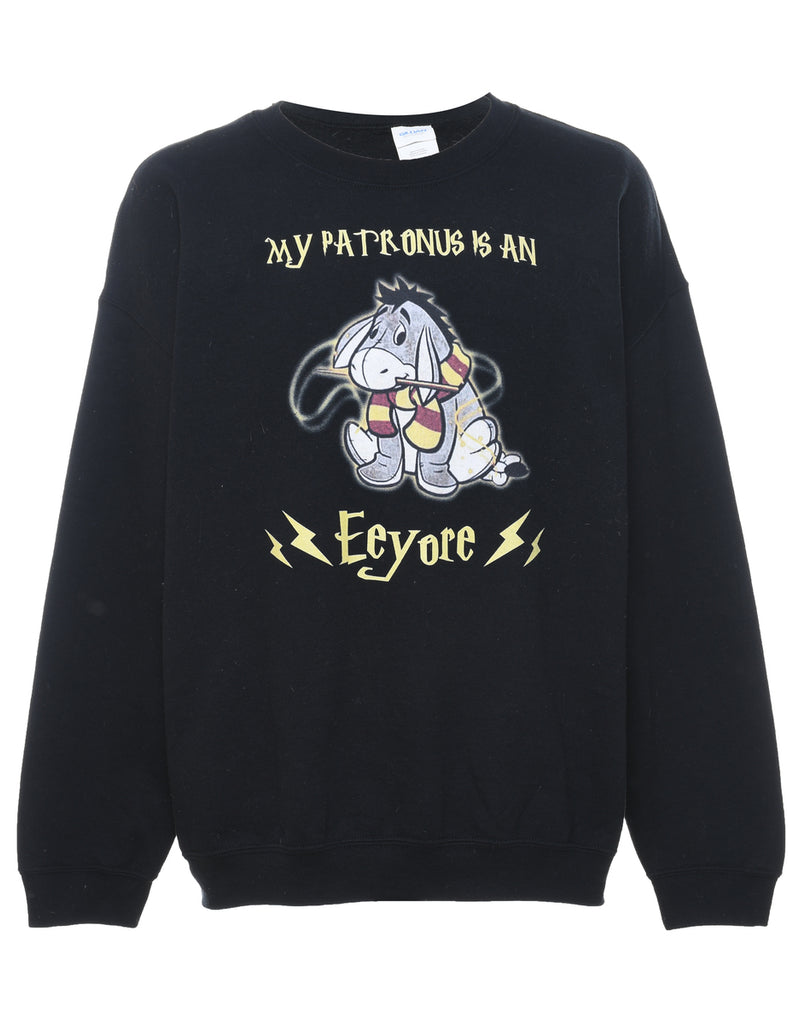 Eeyore Cartoon Design Printed Sweatshirt - XL