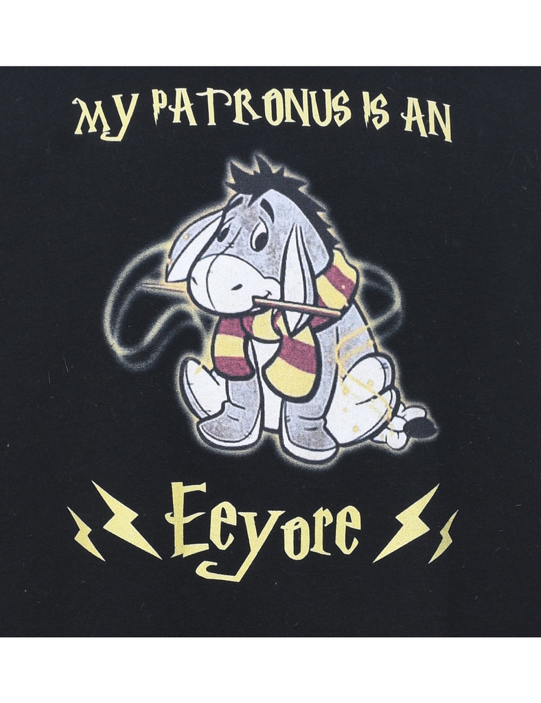 Eeyore Cartoon Design Printed Sweatshirt - XL