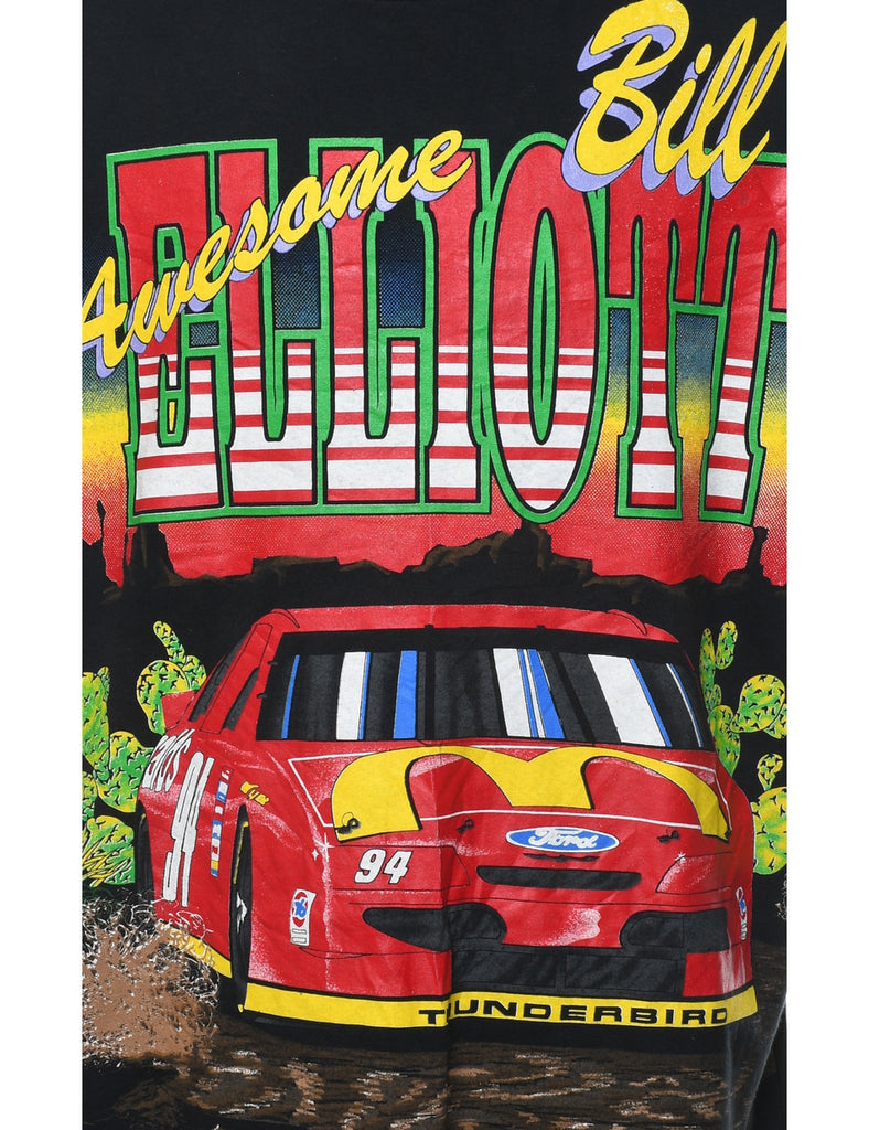 Elliott Multi-Colour Racing Design Printed T-shirt - XXL