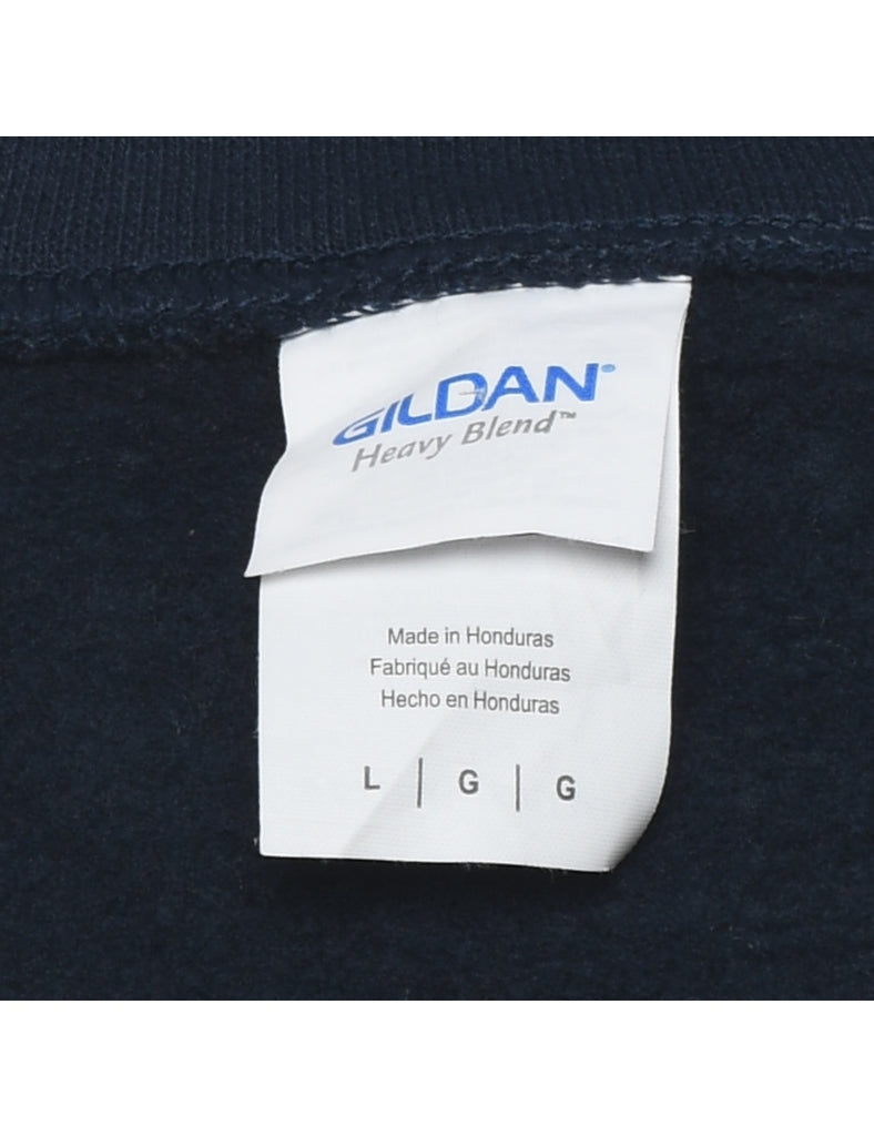 Embroidered Navy Sweatshirt - L