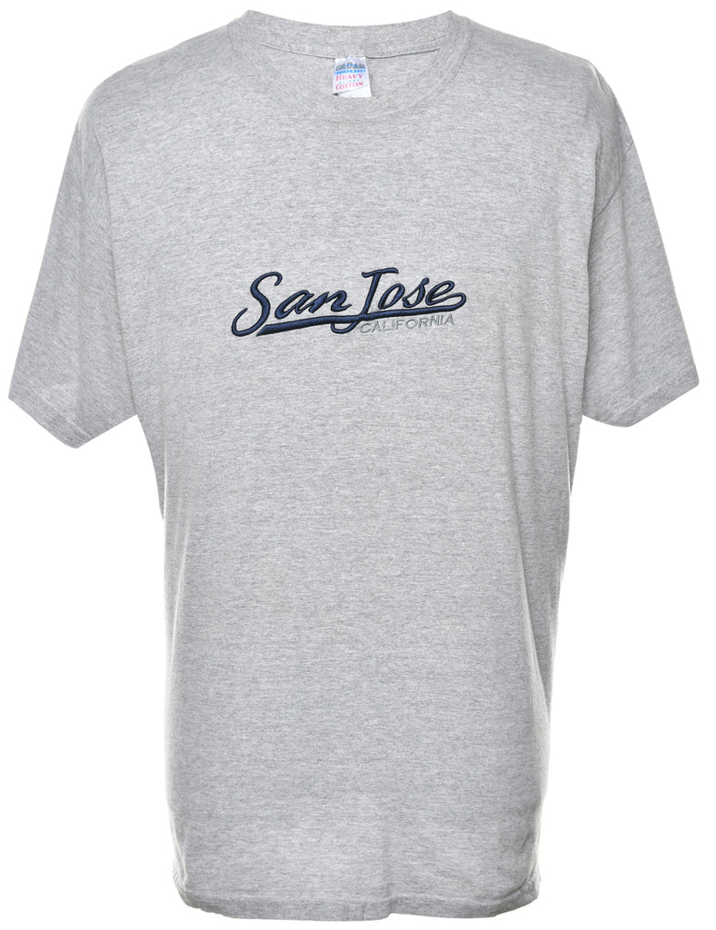 Embroidered San Jose California Printed T-shirt - XL