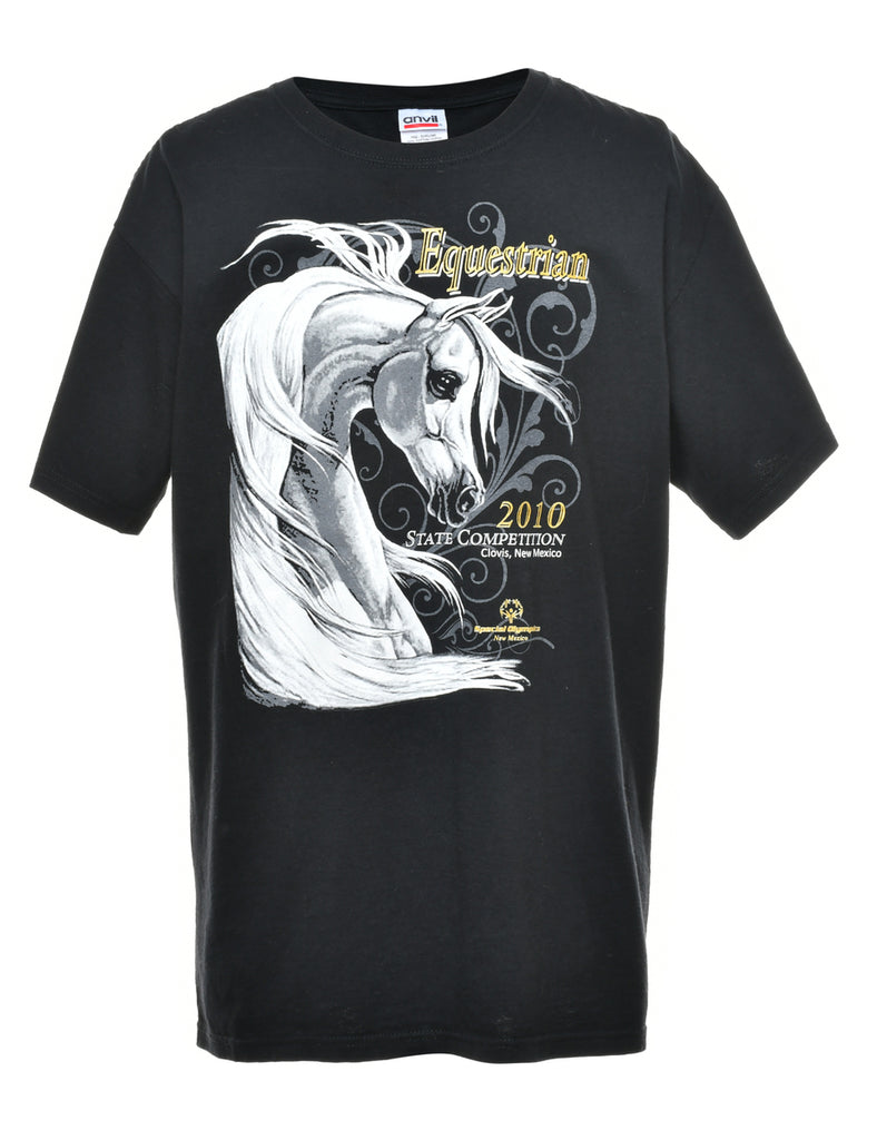 Equestrian Horse Animal T-shirt - L
