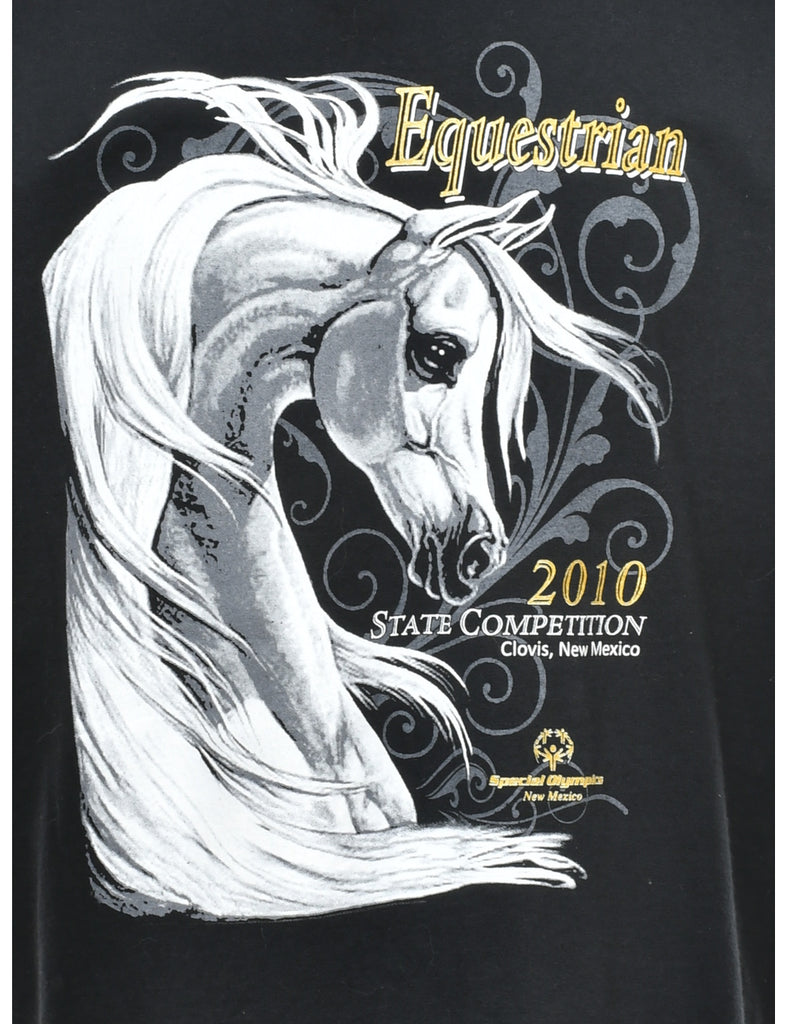 Equestrian Horse Animal T-shirt - L