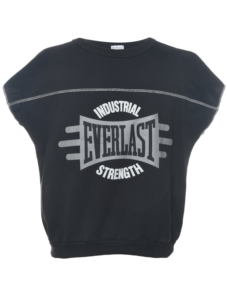 Everlast Black & White Embroidered 1990s Vest - M