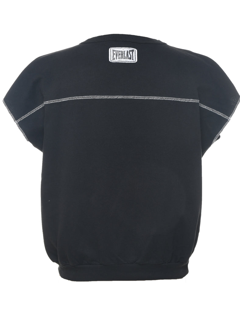 Everlast Black & White Embroidered 1990s Vest - M