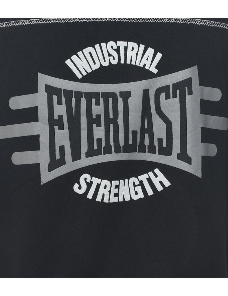 Everlast Black & White Embroidered 1990s Vest - M