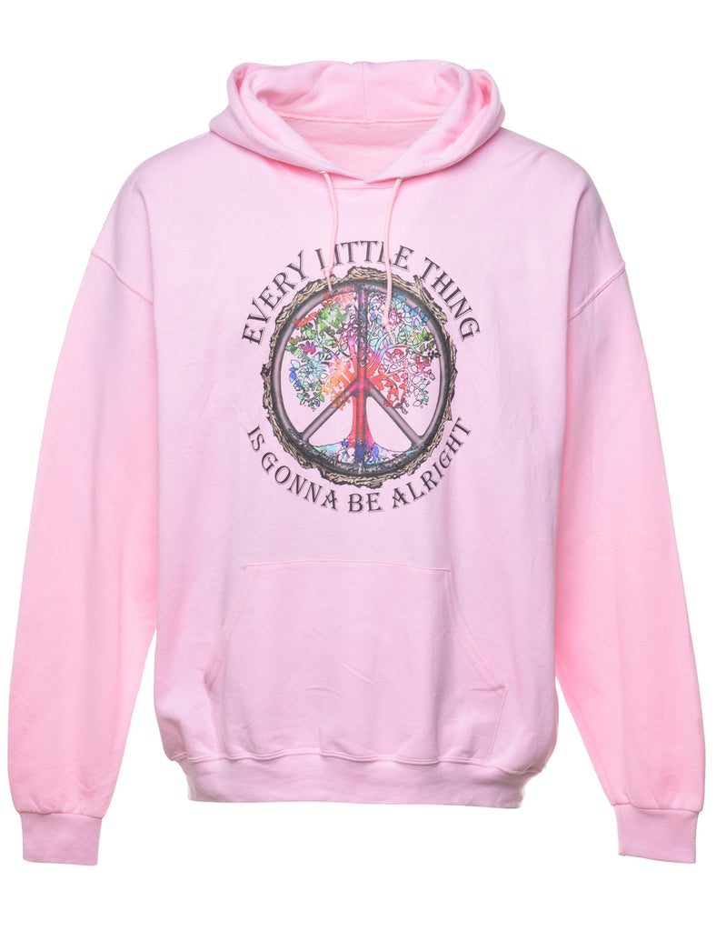 Every Little Thing Is Gonna Be Alright Printed Hoodie - XL