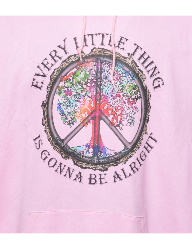 Every Little Thing Is Gonna Be Alright Printed Hoodie - XL
