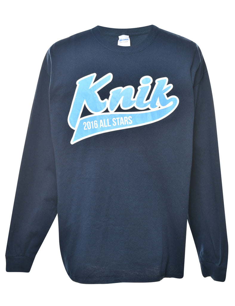 Extra Long Knik Printed T-shirt - XL