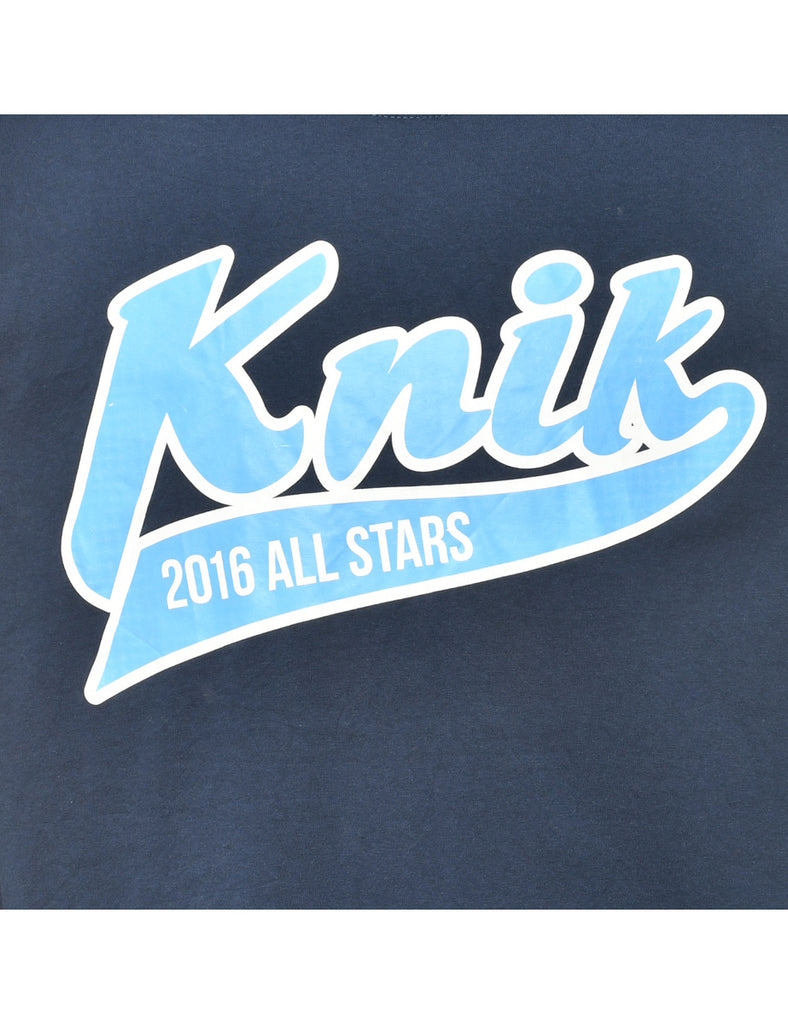 Extra Long Knik Printed T-shirt - XL
