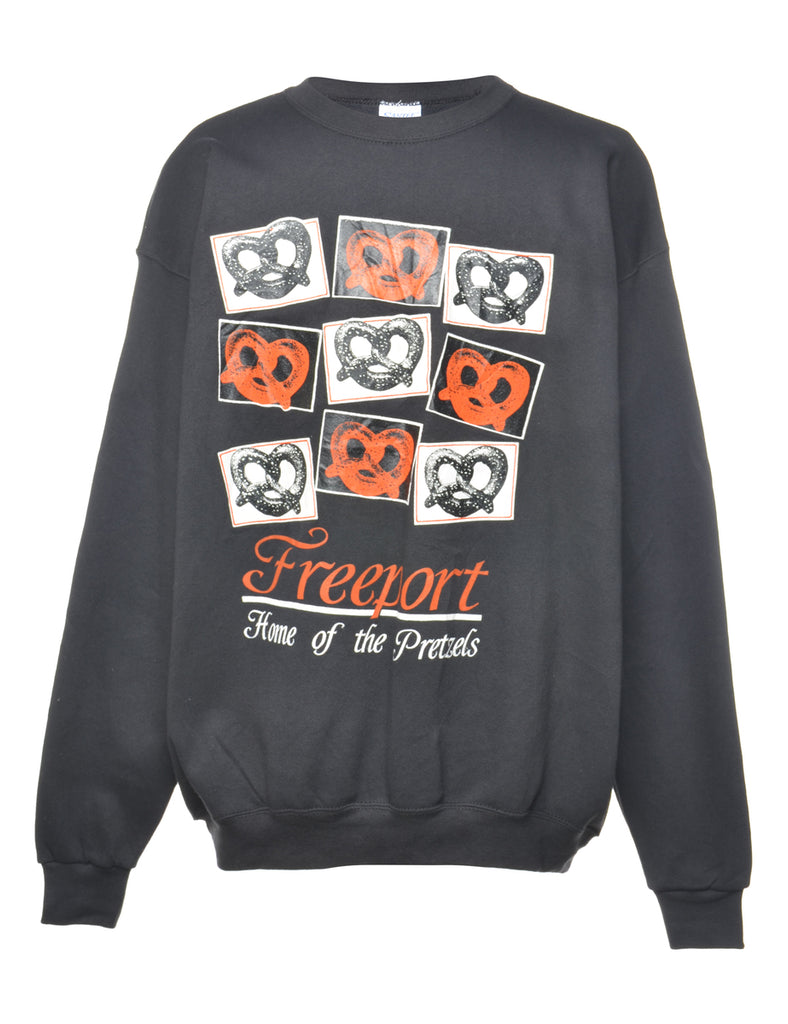 Extra Long Printed Sweatshirt - XL