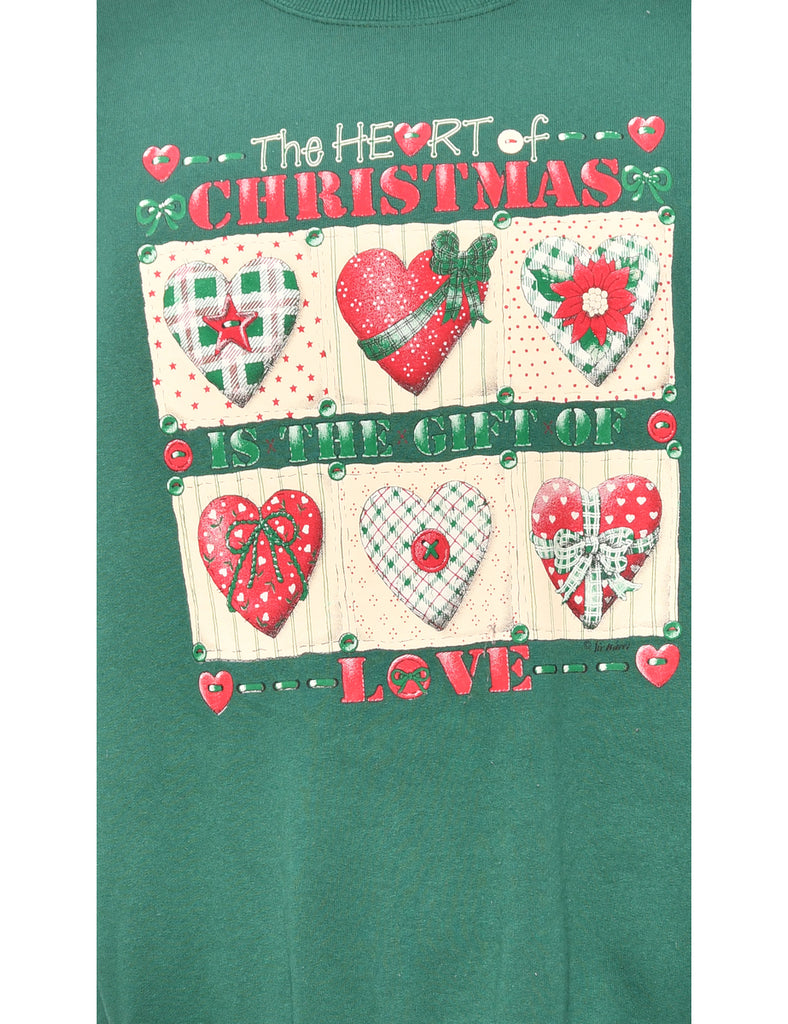 Festive Gifts Green Classic Christmas Sweatshirt - L