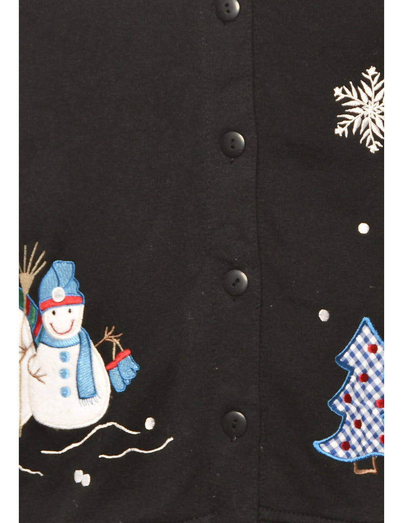 Festive Season Black Christmas Sweatshirt - S