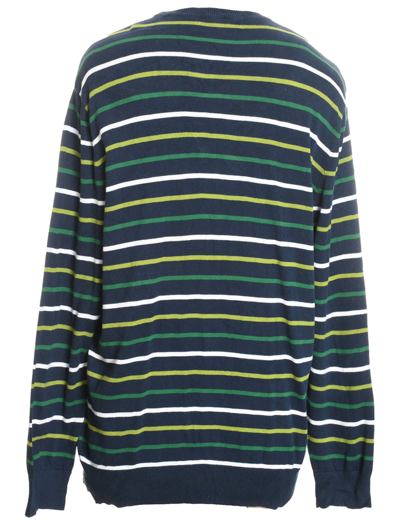 Festive Season Striped NFL Christmas Jumper - L