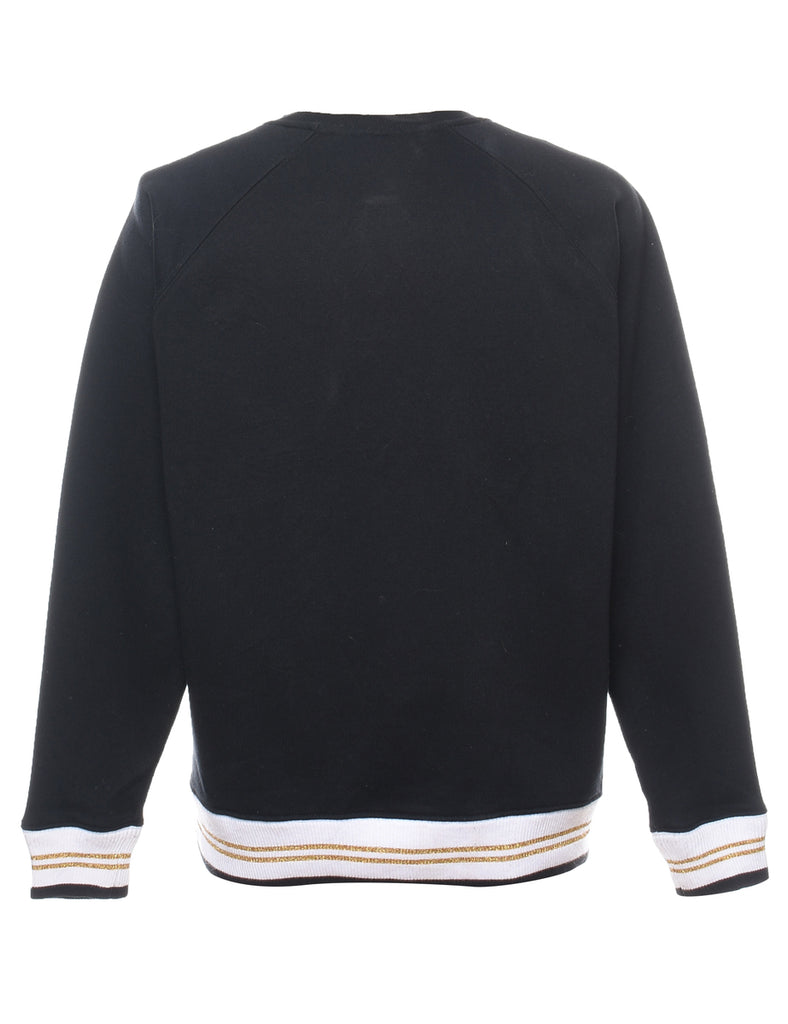 Fila Black & Gold Printed Sweatshirt - L
