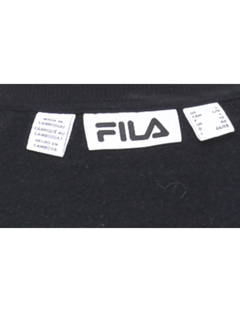 Fila Black & Gold Printed Sweatshirt - L