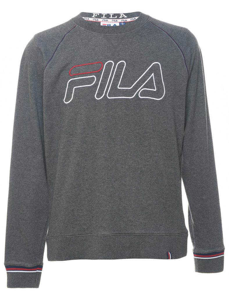 Fila Dark Grey Embroidered Sweatshirt  - M