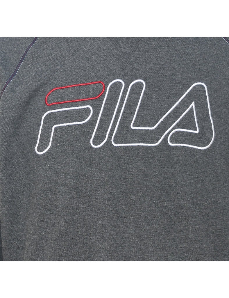 Fila Dark Grey Embroidered Sweatshirt  - M