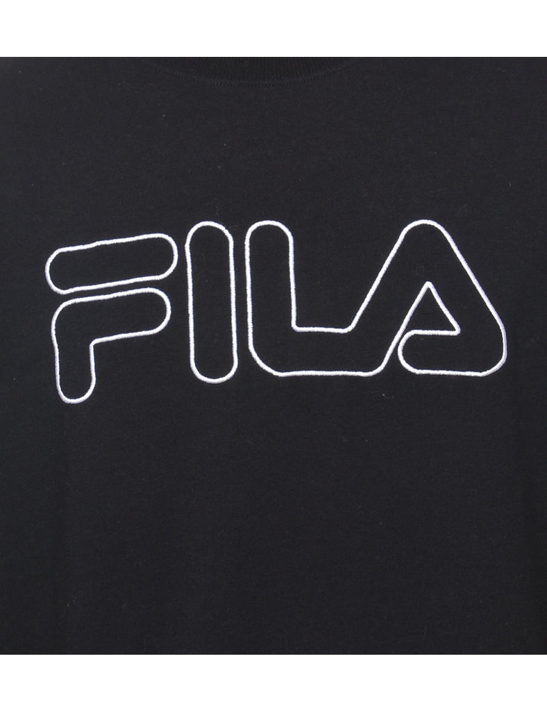 Fila Embroidered Black Sweatshirt - L