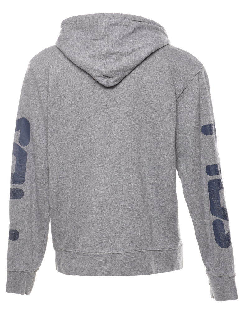 Fila Grey, Navy & Red Hoodie - S